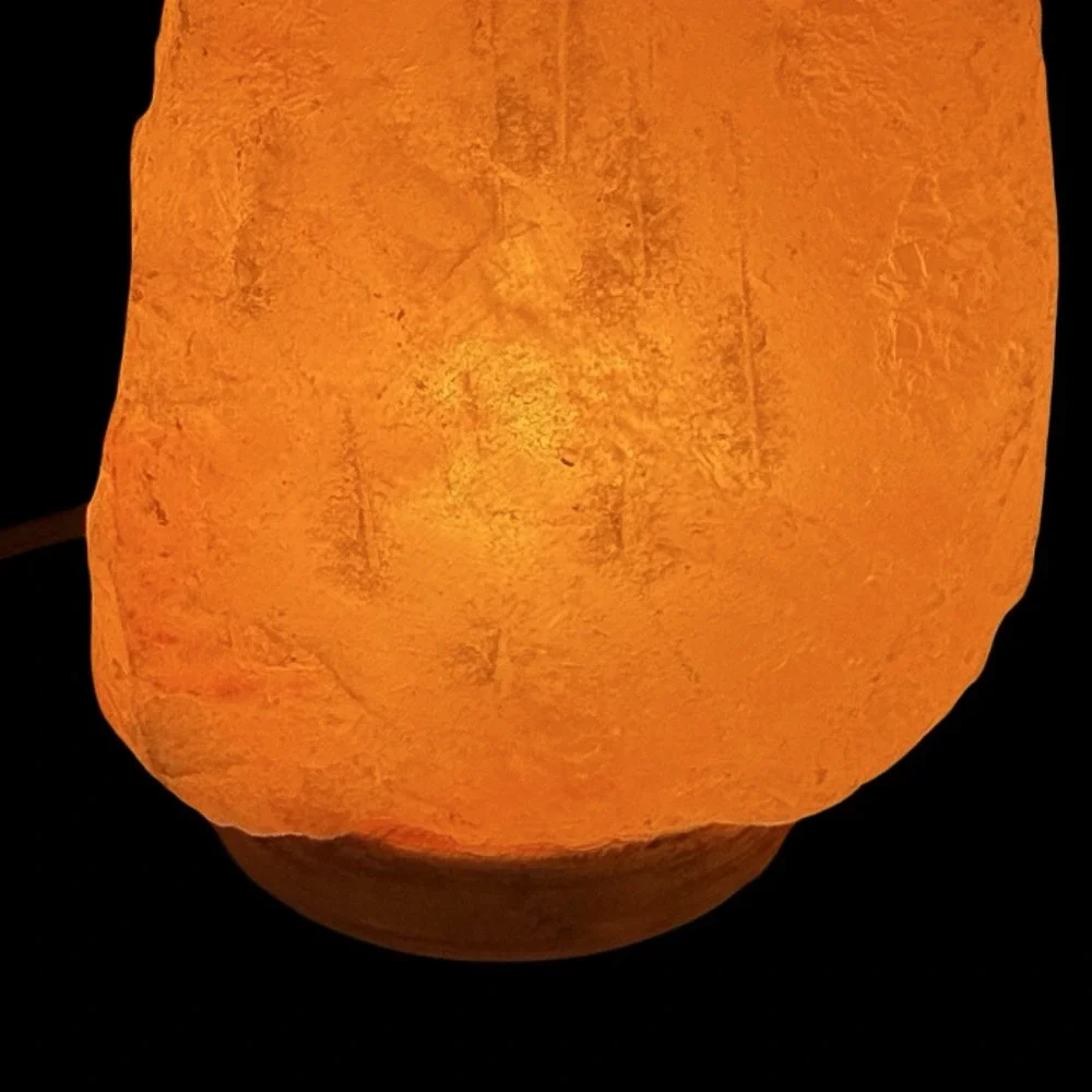 Himalayan Pink Salt Crystal Lamp, Corded‎ Plug-In Table Lamp w/ Switch 7.25